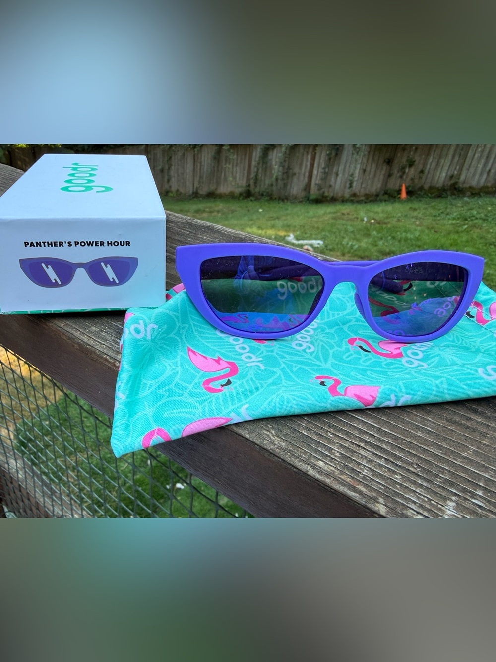 Goodr Panther Power Hour Purple Cat Eye Sunglasses